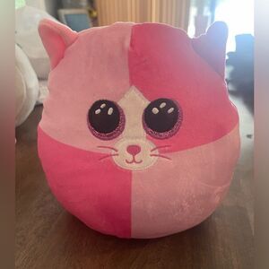 Ty Squish-A-Boos Scarlett Cat Plush 8" Pink Valentine's Day 2021 collector Toy